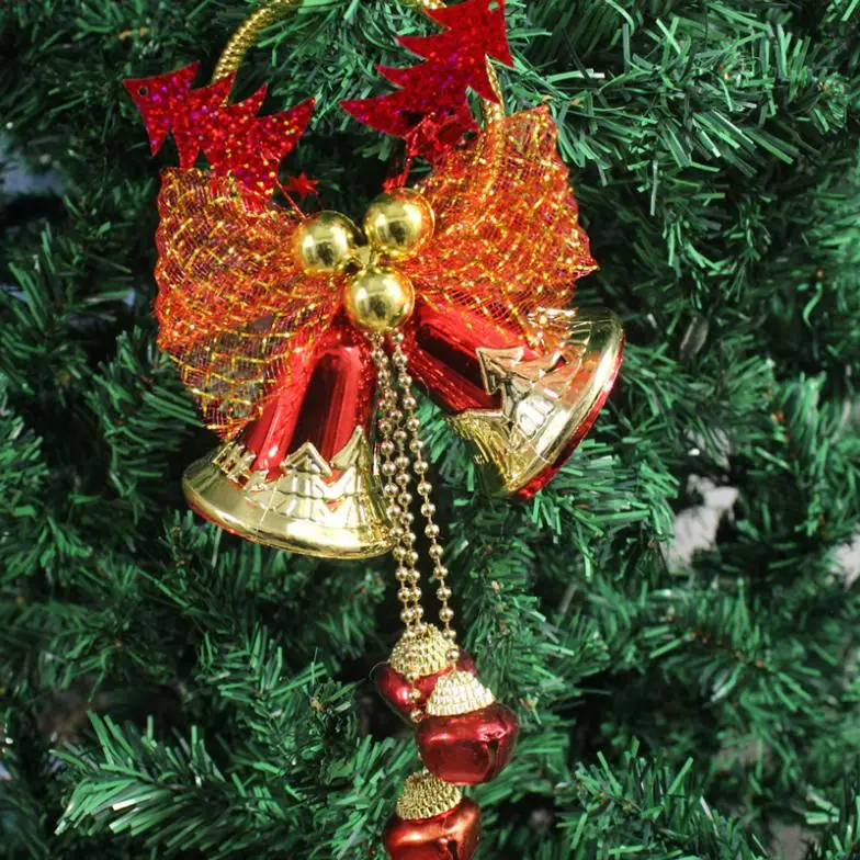 Shi -color Christmas ornaments bells ringing decorations tree shaking bell butterfly |