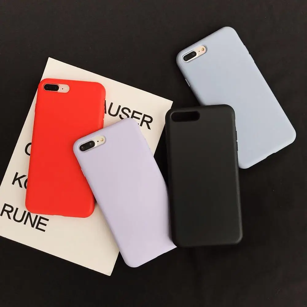 For iphone 6 6S 7 Plus 8 plus case Luxury Liquid silicone Soft TPU Back Cover on for X XR XS MAX coque |