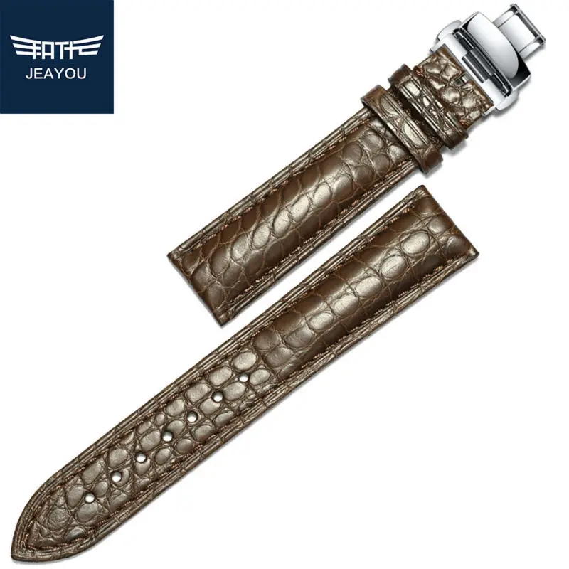 Ремешок для часов JEAYOU из натуральной кожи аллигатора Casio/Tissot/lontines 14 мм 16 18 19 20 22 24