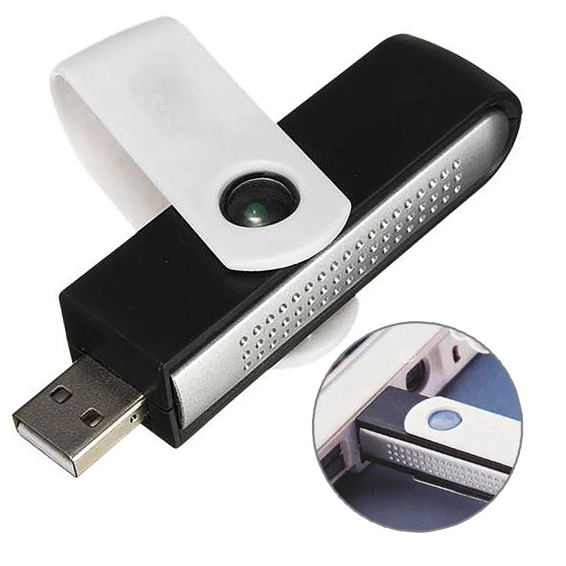 Eworld Мини Портативный вращающийся USB офисный домашний Авто Свежий ионный