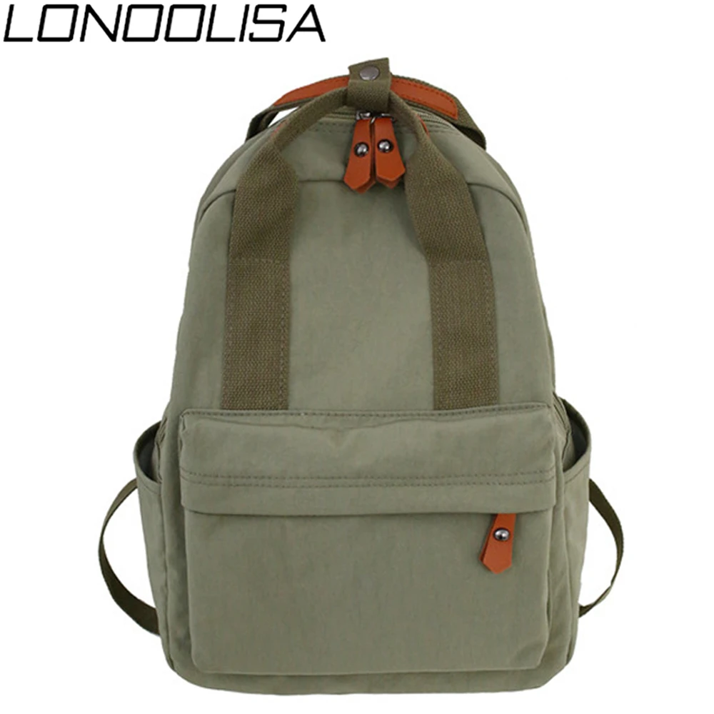 Модные нейлоновые тканевые женские сумки вместительный рюкзак в студенческом