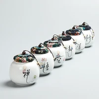 pinny travel mini ceramic tea canister 350ml matte glaze tea caddy tea ceremony accessories portable porcelain storage jars