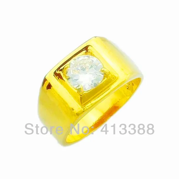 JR022 Высокое качество 24K золотое покрытие мужское ювелирное изделие внутри кольцо