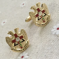 free masons cuff links sleeve button pins scottish rite rose croix cross 32 degree masonic masonry freemason cufflink