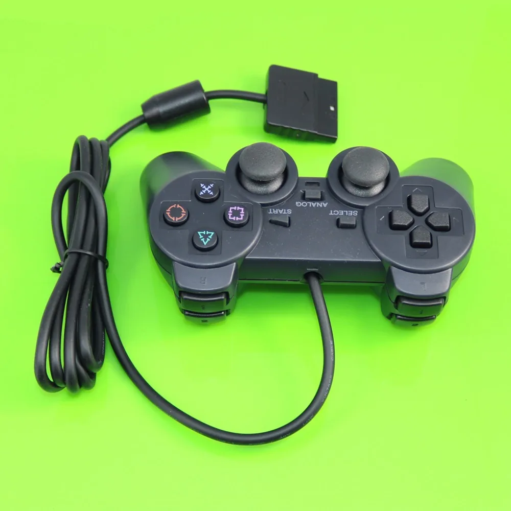 Проводной контроллер для sony Playstation 2 геймпад полное колебание прозрачный пульта для sony PS2 джойстик