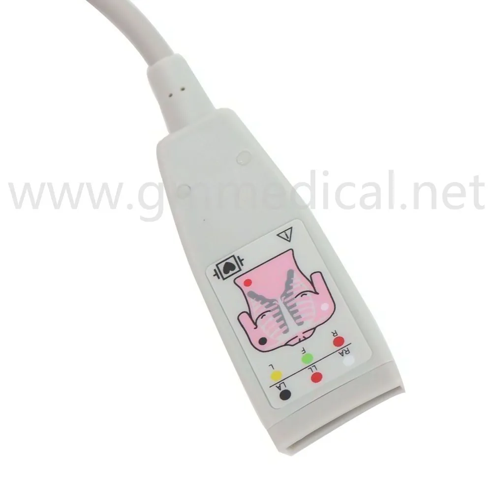 Совместим с Philips Medical OEM M1669A 3 проводной ЭКГ кабель Круглый 12 контактный AAMI и IEC