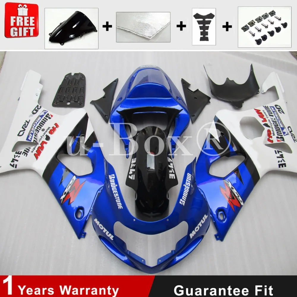 2001 2002 2003 обтекателя комплект литья под давлением для Suzuki GSXR 1000 01 02 03 K1 K2 синий
