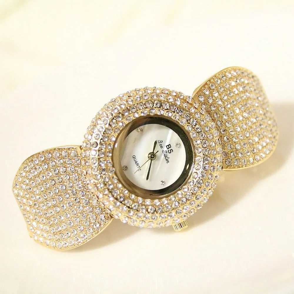 Часы наручные BS женские кварцевые брендовые элегантные роскошные с браслетом