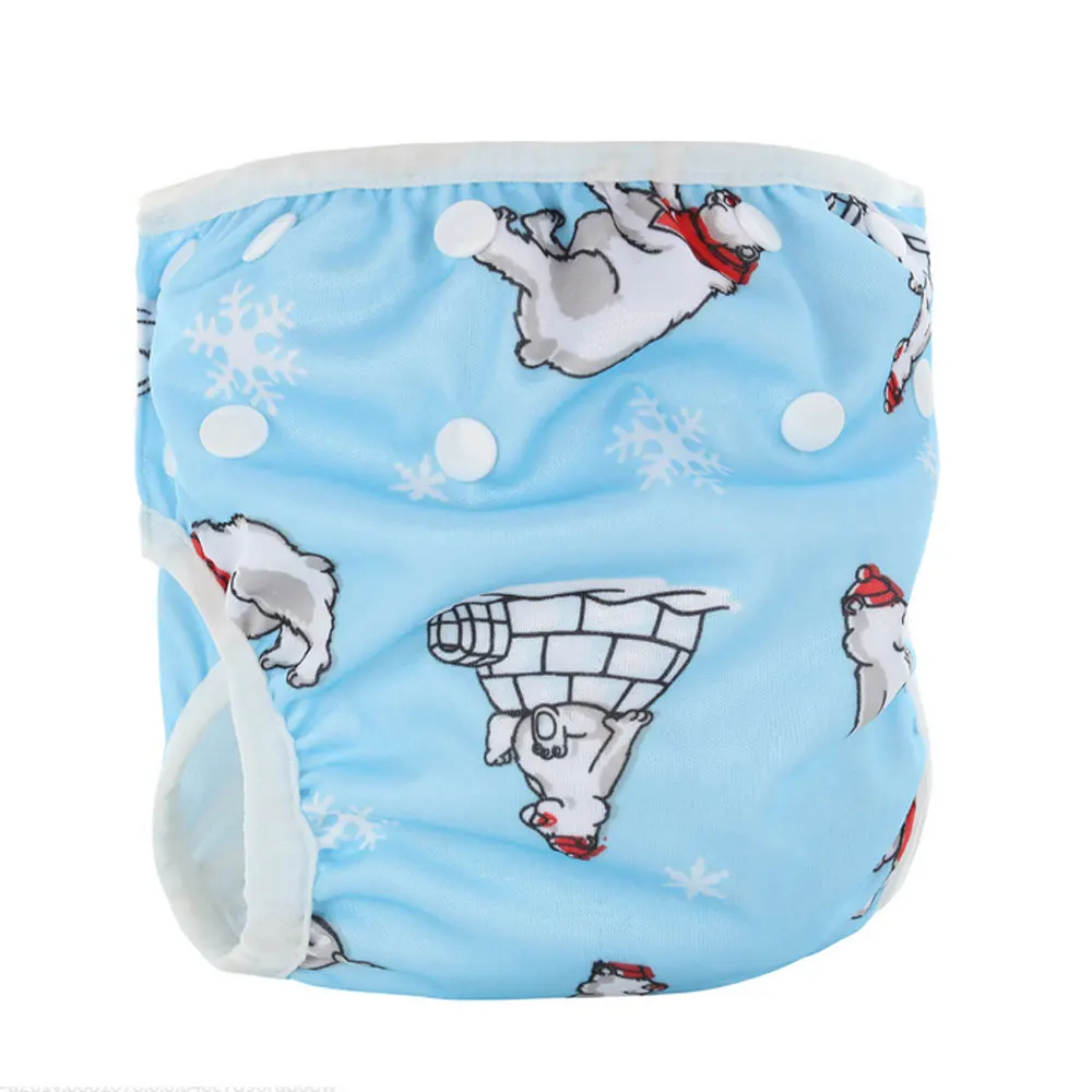 Baby Adjustable Swim Diaper Training Pants Reusable Waterproof Nappy Washable Covers Baby Boy Girl Printed Cloth Diaper Washable