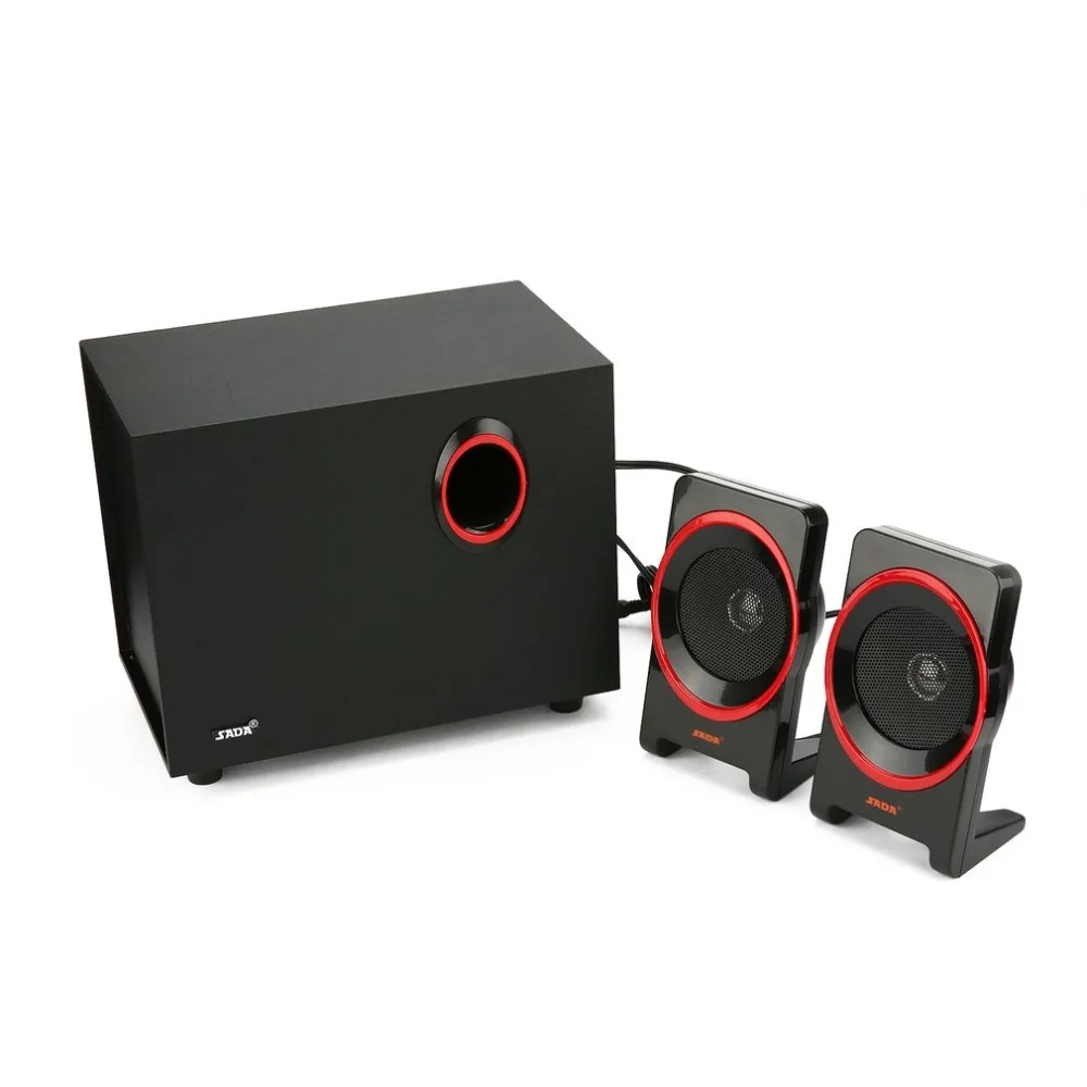 SADA SL-8018 Мини Спутниковый динамик s сабвуфер ПК мультимедиа Настольный спутниковый телефон компьютер комбинация динамиков аудио черный