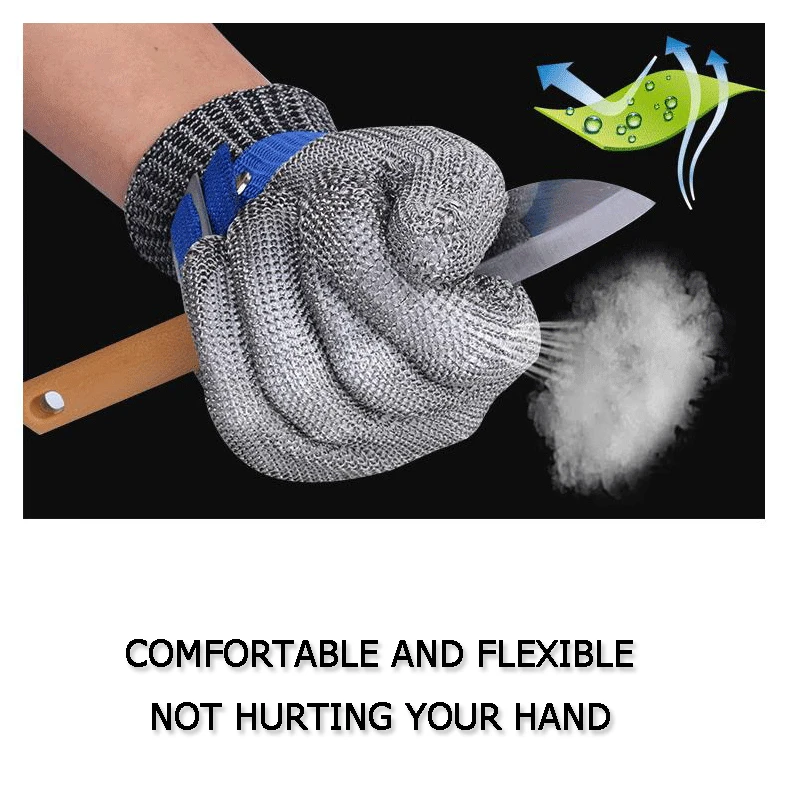 Защитные рабочие перчатки уровень 5 Защита от порезов защитные из нержавеющей