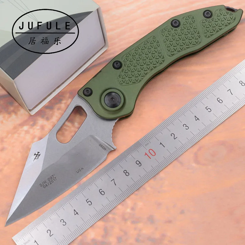 JUFULE stitch folding M390 blade 6061-T6 Aluminum handle outdoor tactical camping hunting EDC tool kitchen knife