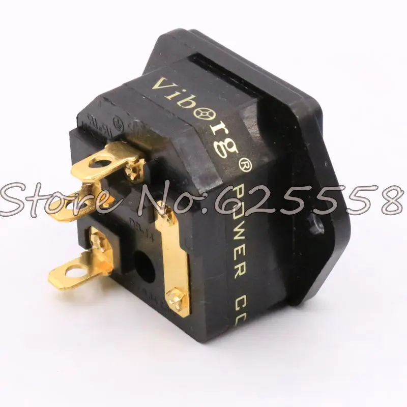 New Hifi audio FI-03 Fused AU  IEC Socket/Connector 24K Gold plated IEC Inlet with fuse holder