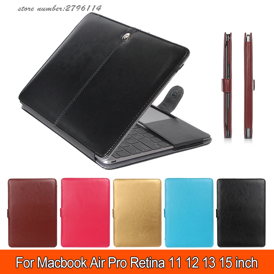 Чехол из натуральной кожи для Apple Macbook Air Pro Retina 11 12 13 15 чехлы ноутбуков Mac book 3 дюймов