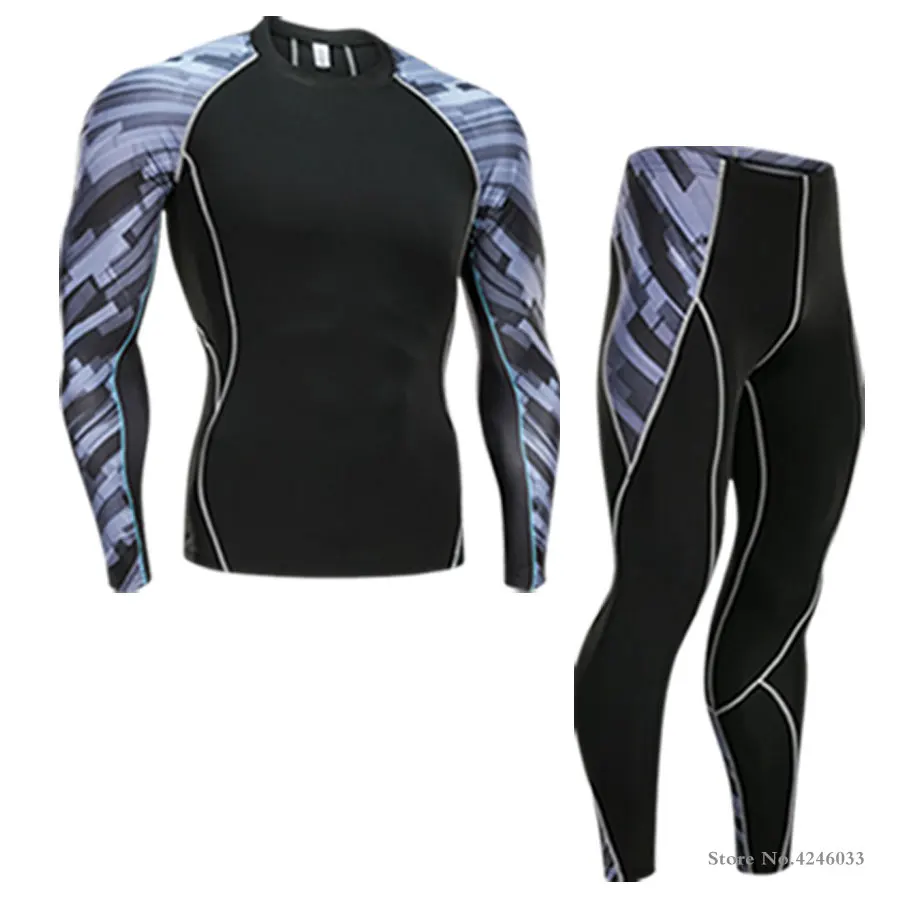 MMA лучший новый мужской компрессионный набор колготки для бега тренировочный