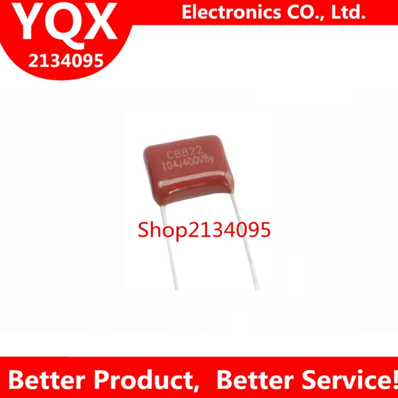 10 UNIDS 400V104J Pitch 10mm 0.1 UF 100NF 400 V 104 CBB condensador de pelicula Polipropileno | Электроника