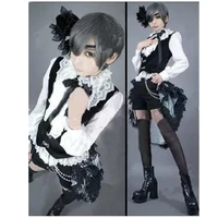kuroshitsuji black butler ciel phantomhive cosplay costume with socks custom made
