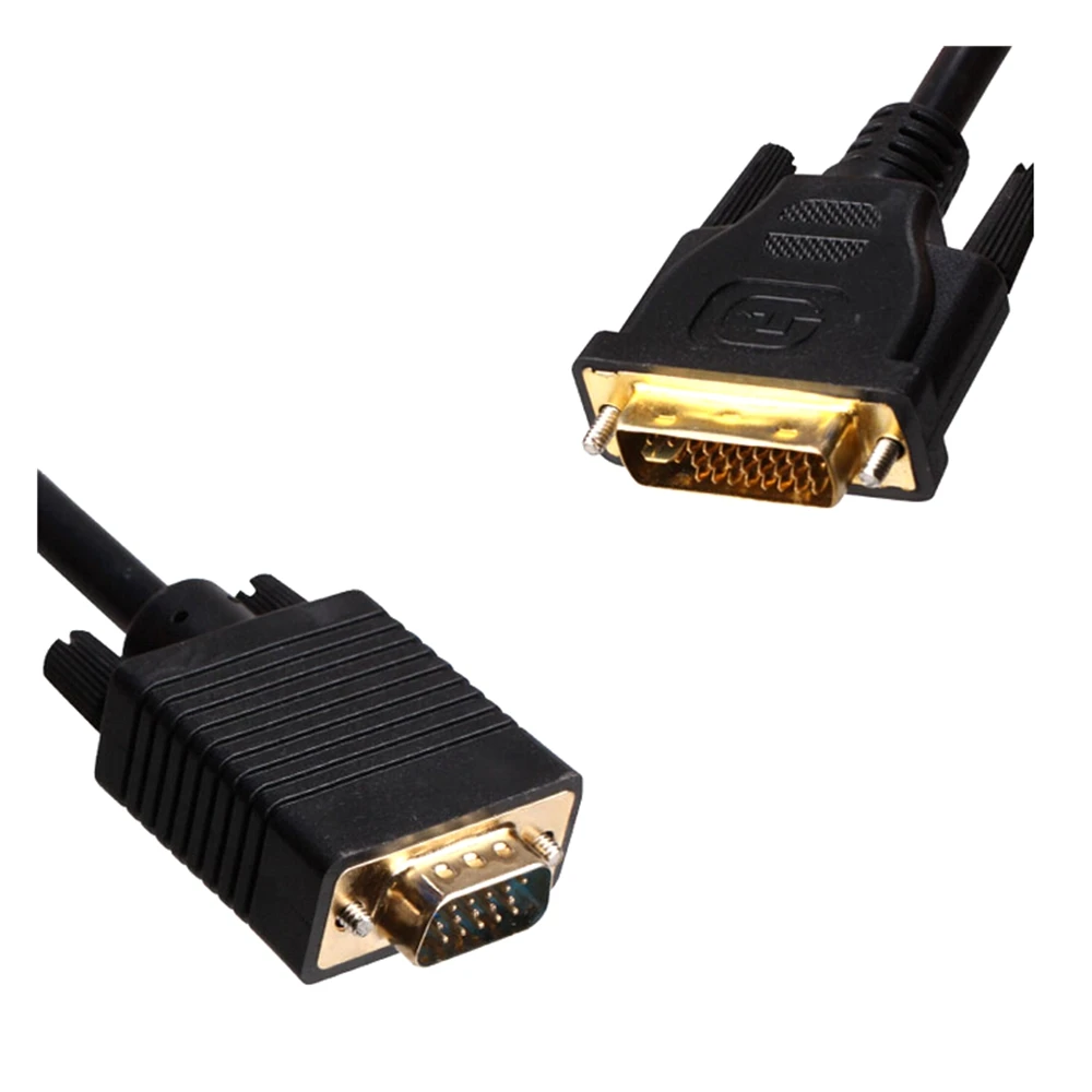 High quality DVI 24+5 (DVI-I) male to VGA Display Monitor Cable dvi vga cable 0.3m/1.5m | Электроника