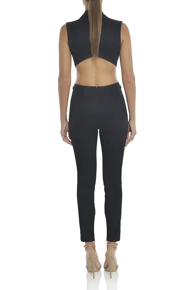 Женский комбинезон из вискозы Halinfer элегантный вечерний без бретелек с вырезами в