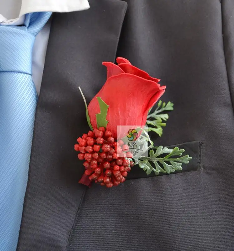 Бутоньерка для жениха и свадебные цветы Свадебные бутоньерки розовые ветки