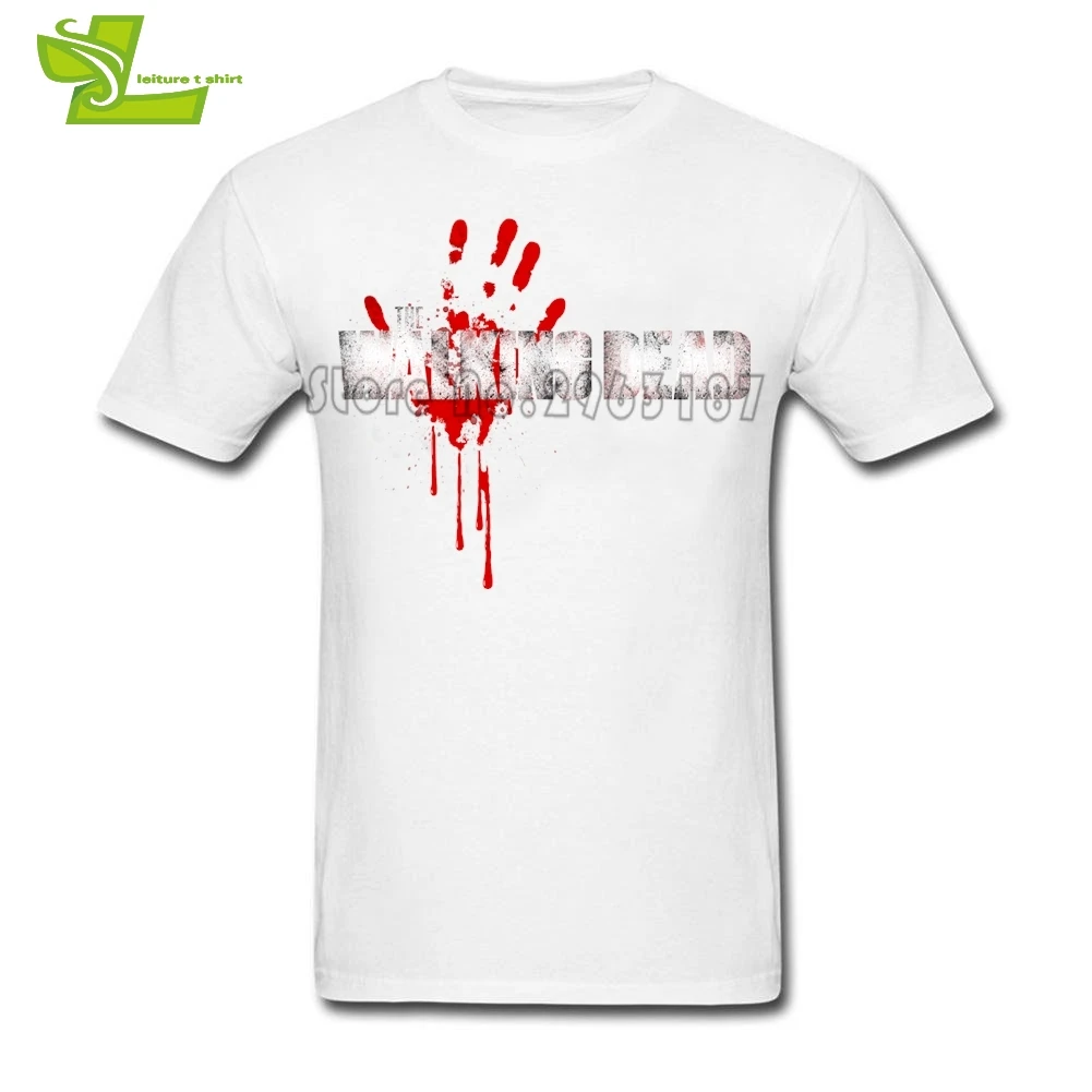 Мужская футболка с коротким рукавом The Walking Dead Bloody Hand 100% хлопок одежда Новое