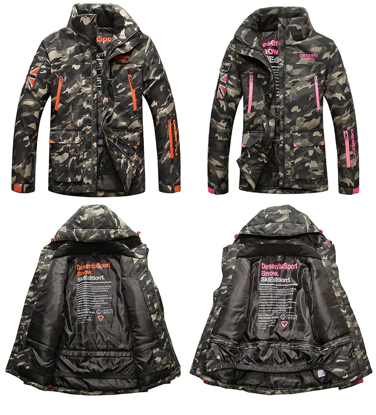 Winter outdoor sports men's and women's camouflage cotton clothing warm waterproof breathable emergency mountaineering wear | Спорт и