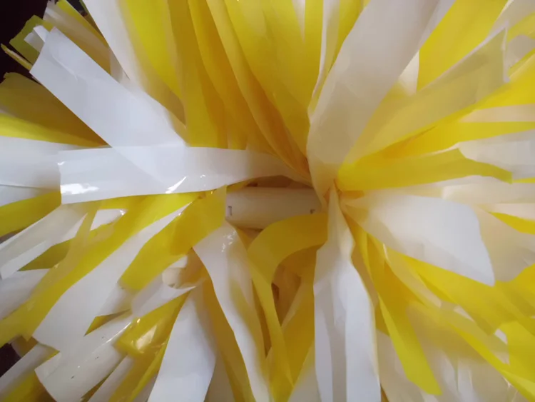 Помпоны спортивные красные и белые (2 шт./лот) 32 см|cheere pompons|red pompomscheering pompoms |