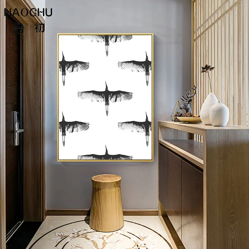 Original Flying Birds IN THE AIR Stretching Wings In Line Decorative Prints Unframed Pictures For Room Home Decoration | Дом и сад