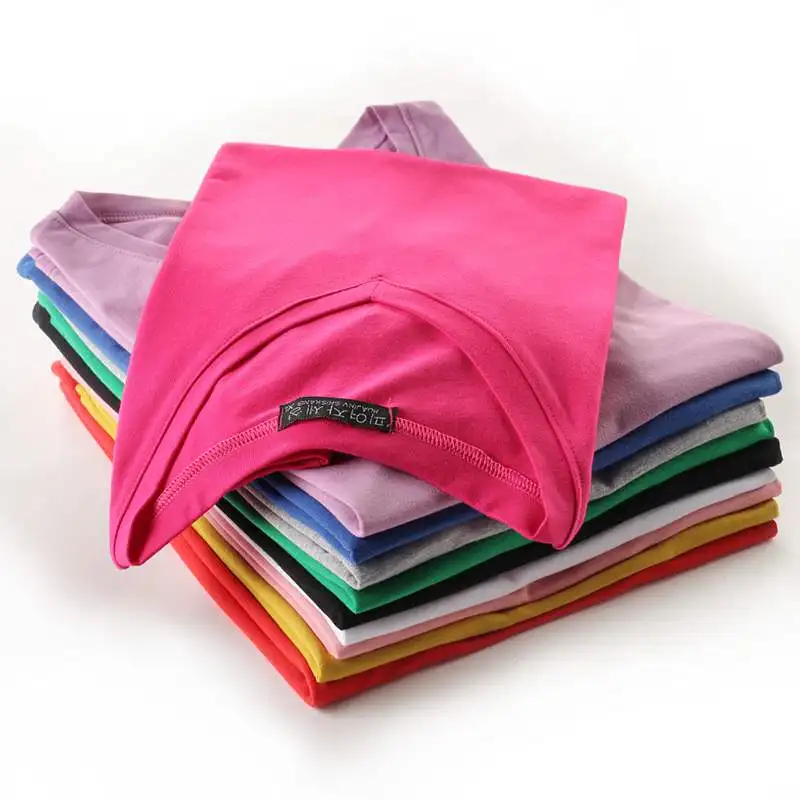 new 2019 spring summer Women cotton tops tees t-shirts short sleeve Casual tunic basic shirt t candy color V-neck green | Женская одежда