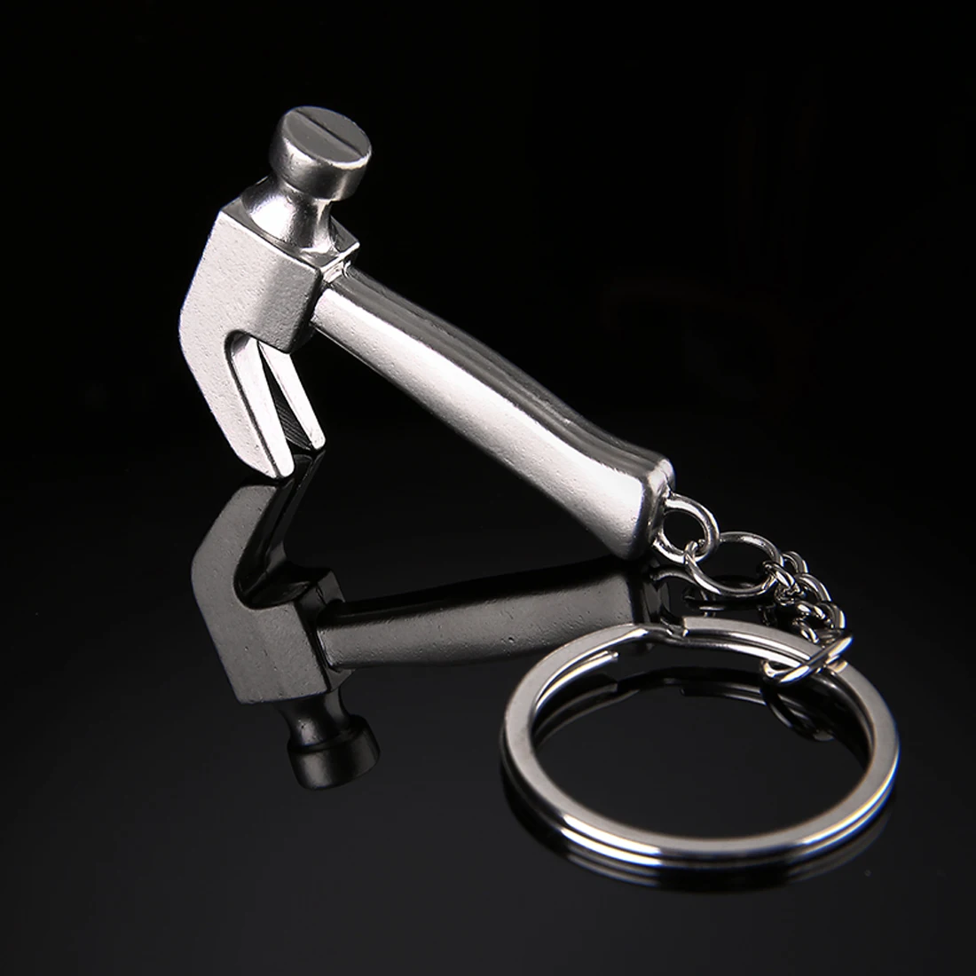 

1PC Funny Car Keyring Creative Metal Keychain Personality Claw Hammer Pendant