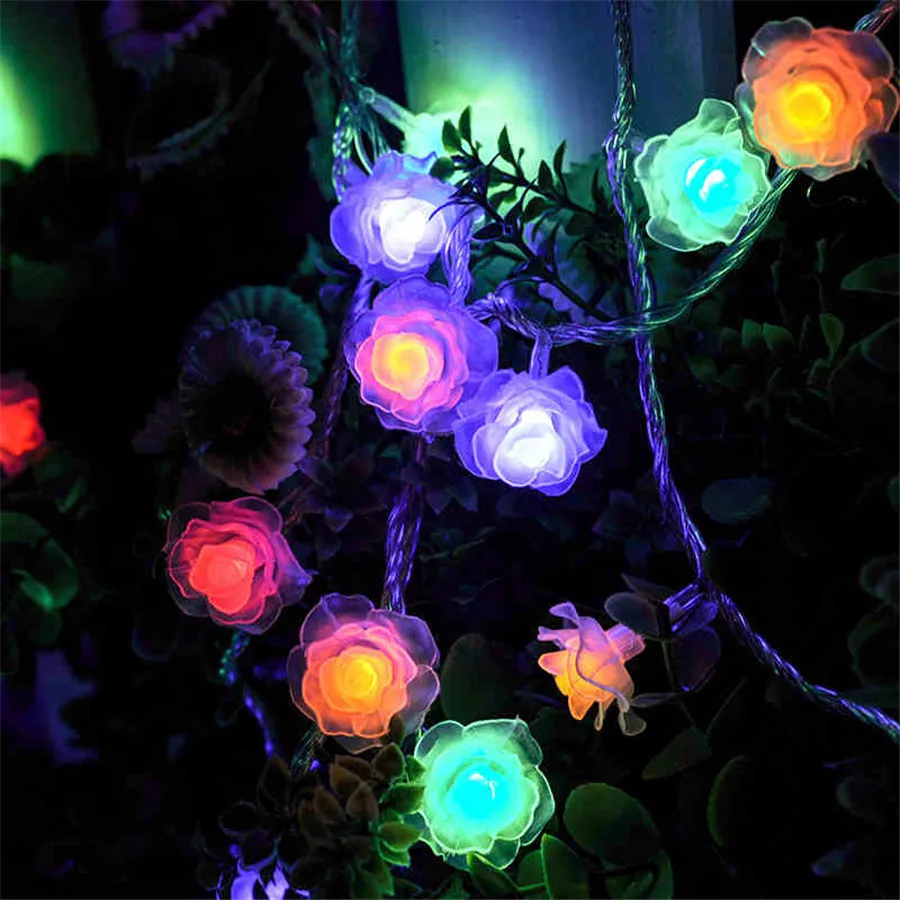 Гирлянда светодиодная с питанием от батареи в виде розы 5 м 40 светодиодов|lights for