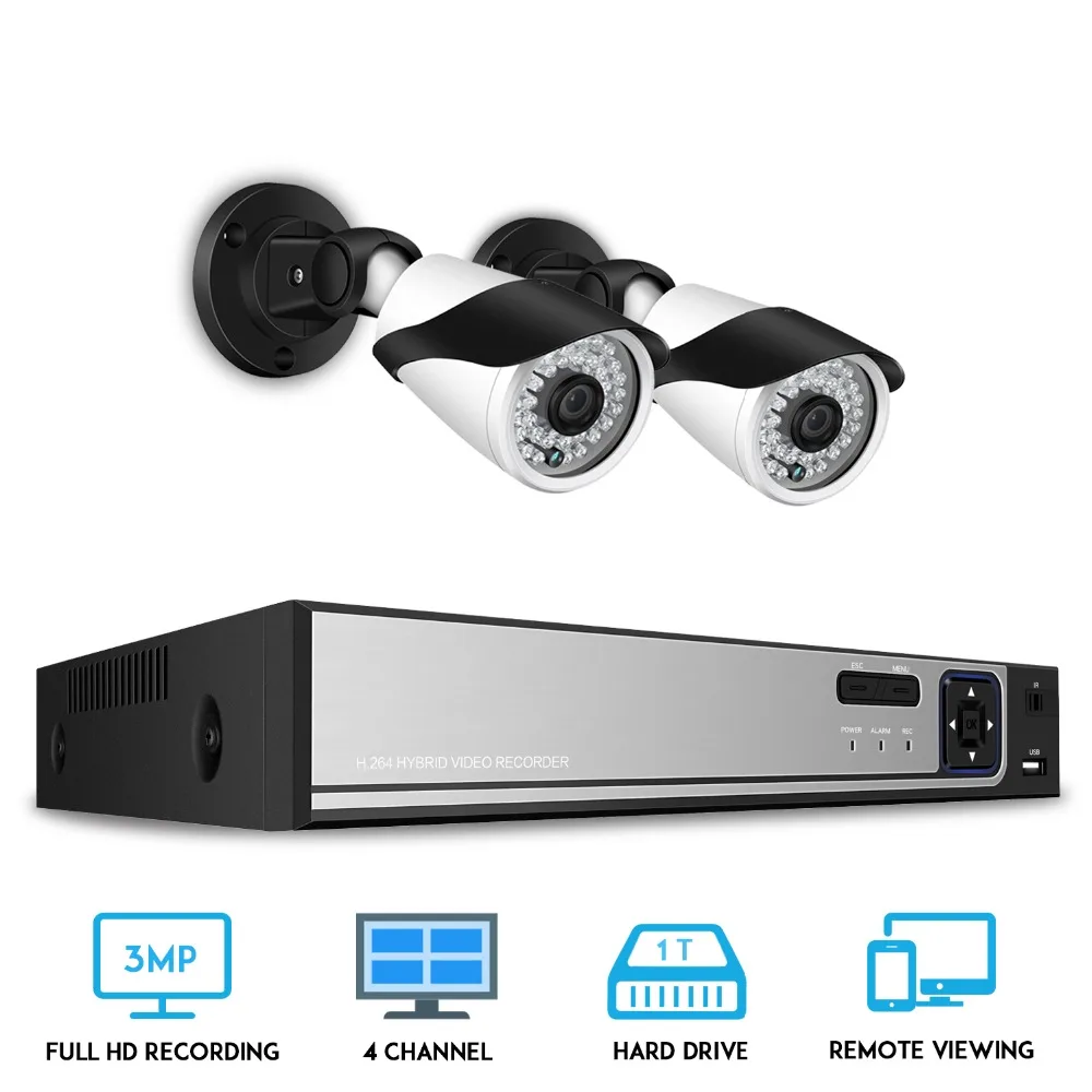 Камера наружного/внутреннего видеонаблюдения BESDER 4 канала HD 2560 МП HDMI 2x5 Мп |