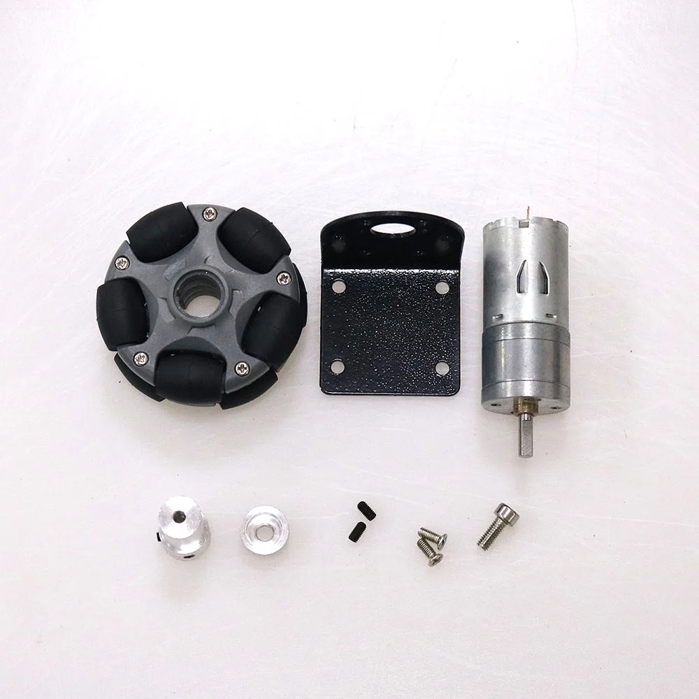 1 Set 58mm Omni/Universal Wheel+4mm 9V/12V Motor+ 25mm Motor Bracket+Screws for Arduino Smart Robot Car DIY RC Toy Parts
