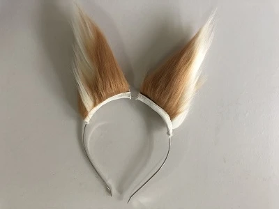 Light Brown Hairband Светильник с хвостиками лисы, ушками, кошачьими хвостами, ушками, заколками, повязкой для волос, реквизит для косплея, на заказ - Цвет: Light Brown Hairband