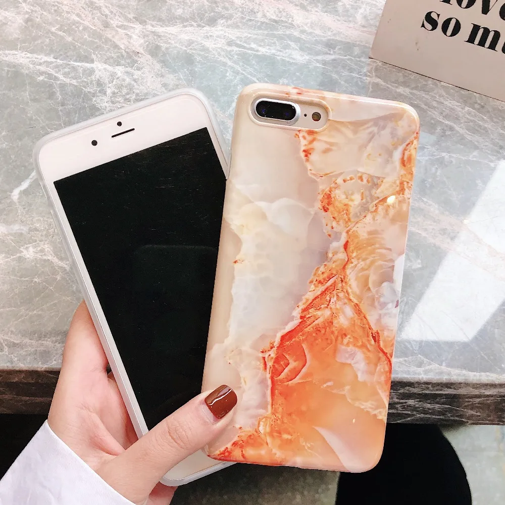 Мраморный чехол для телефона iPhone 6 силикон iphone 8 Plus Чехлы Apple полная защита XS Max XR 7 S