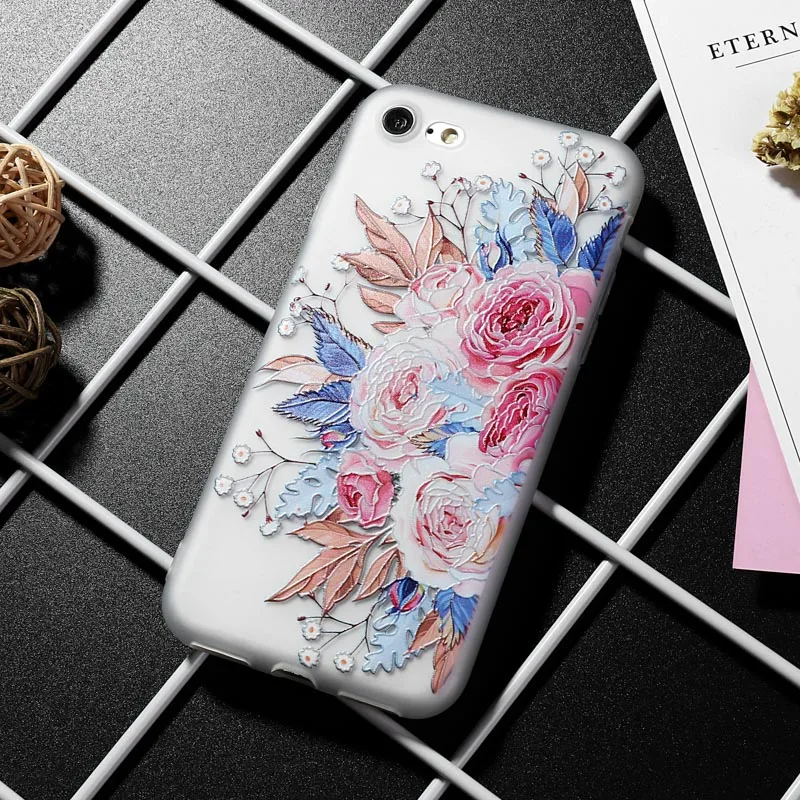3D рельеф чехол для iPhone 6 s Мягкий защитный Вернуться ТПУ 5 5S 6s Plus X XS Max XR телефон