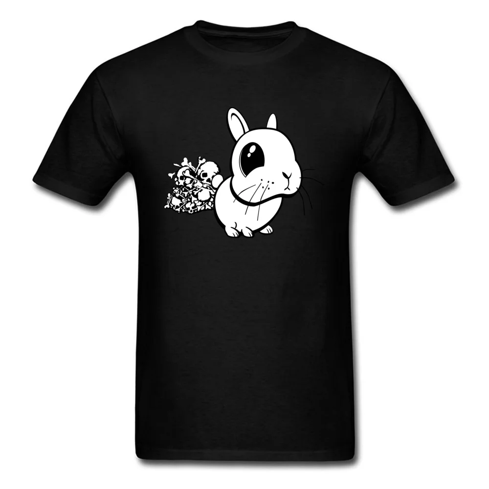 Футболка с принтом кролика Killer Kawaii Черная мужская одежда подарок на Пасху топы