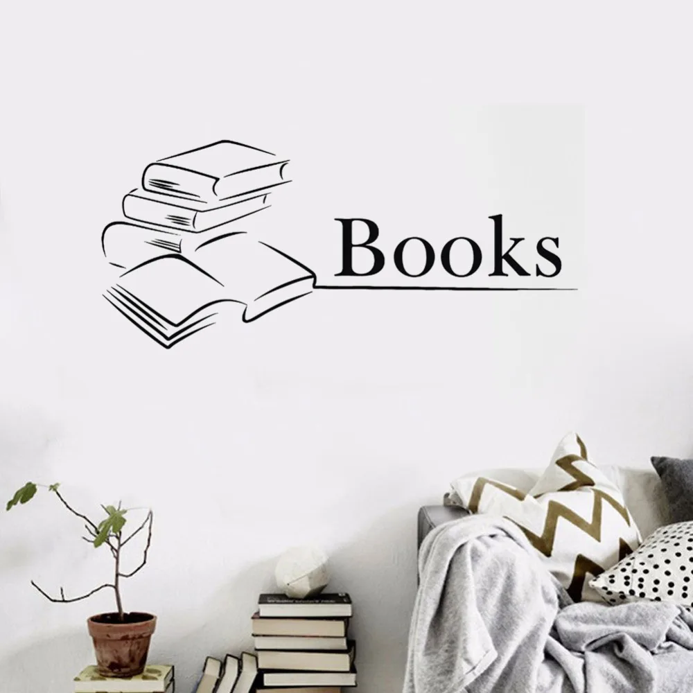 Книжные настенные наклейки для библиотеки виниловые художественные съемные