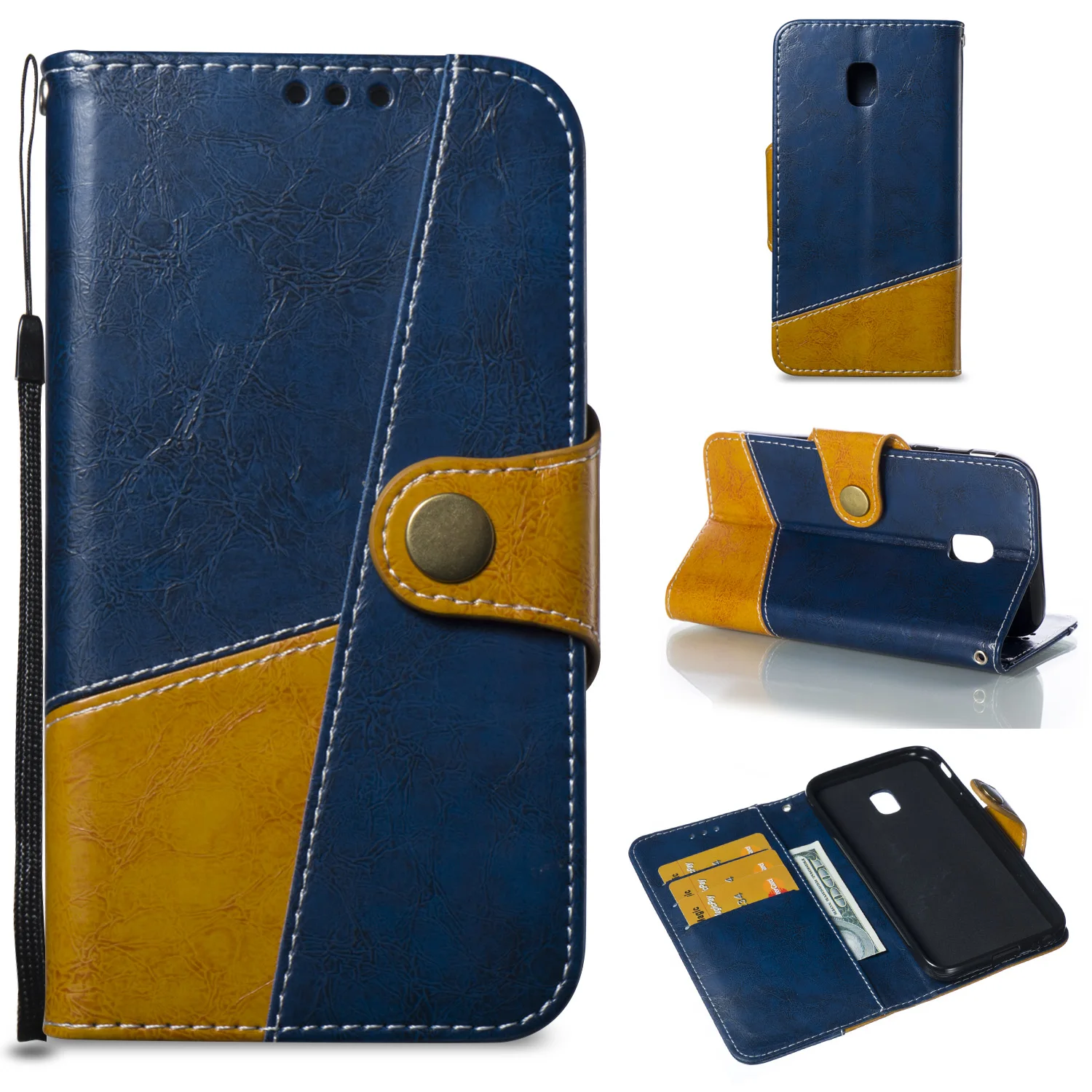 Fundas Coque для Samsung Samsun J7 J5 J3 2017 чехол-Бумажник телефона чехол из крокодиловой кожи с