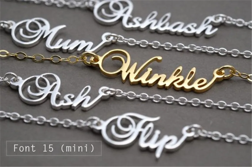 Женское колье-чокер Cursive Script ювелирное изделие BFF персонализированные именные