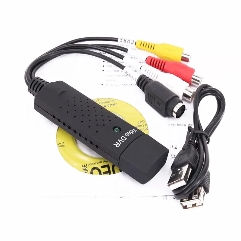 USB Карта видеозахвата 4 канальный преобразователь адаптер для ПК ТВ видео DVD DVR