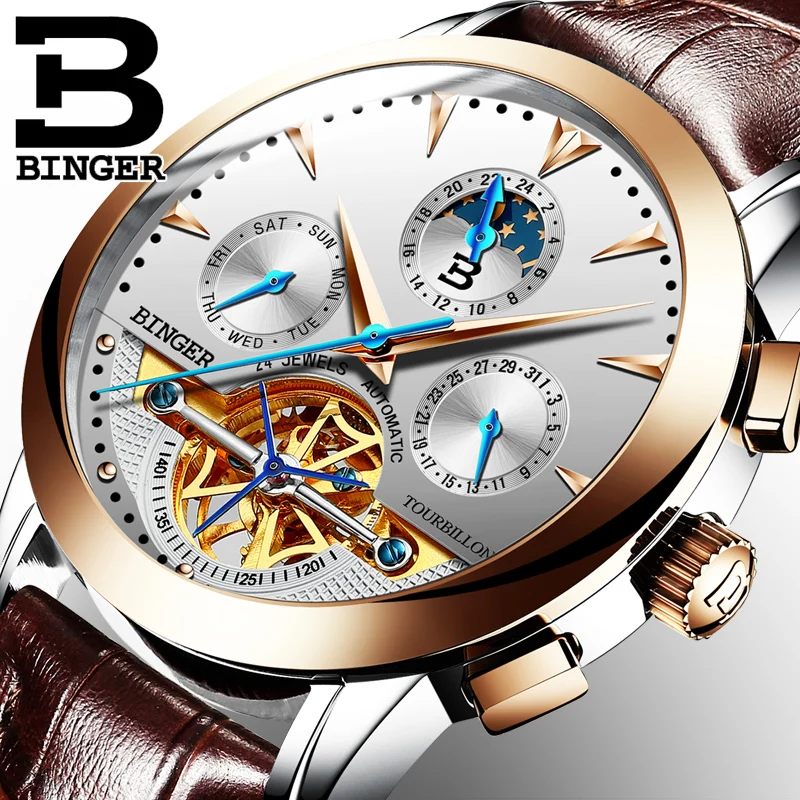 Механические наручные часы Tourbillion роскошные швейцарские мужские фирменные