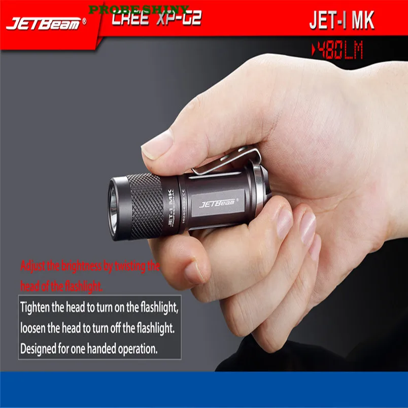 Лидер продаж! JETbeam JET 1 MK портативный водонепроницаемый мини фонарик с мощностью 480