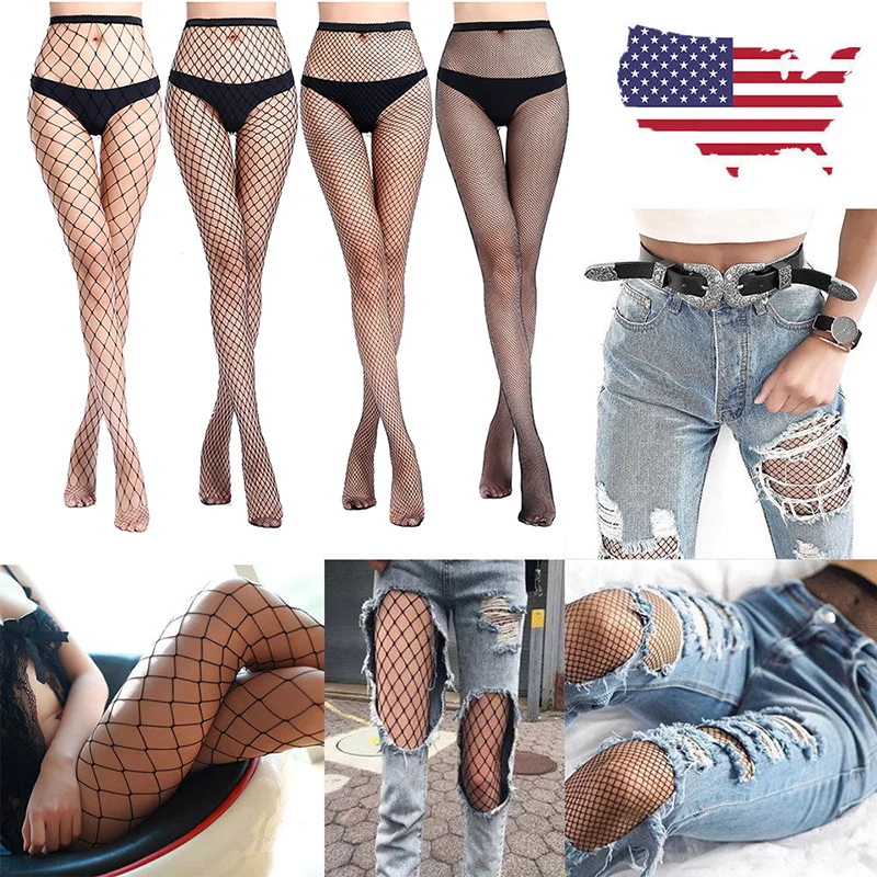 

Medium Size Spaced Black Fishnet Pantyhose Stocking New Fashion Trending Nylon Fishnet Stockings Perfect For Ripped Jeans