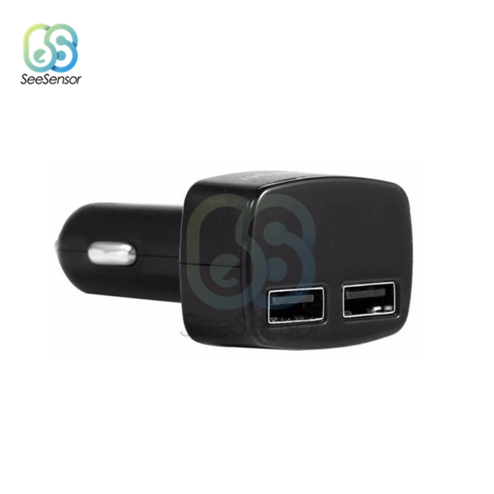 DC 5 В 3.1A 4 в 1 Dual USB Автомобильное зарядное устройство Напряжение Ток измеритель температуры цифровой светодиодный Вольтметр Амперметр термометр