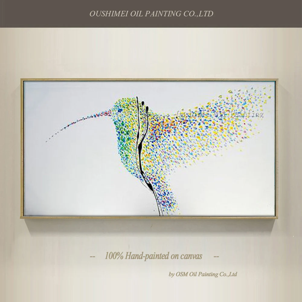 Картина маслом Колибри на холсте высокие навыки чистая ручная роспись модный