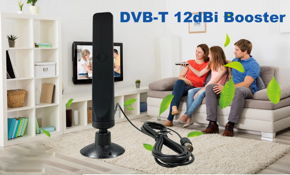 Цифровой телевизионный антенный усилитель внутренний 12dBi для DVB-T цифровая антенна Freeview цифровая HD ТВ усилитель антена для ТВ HD