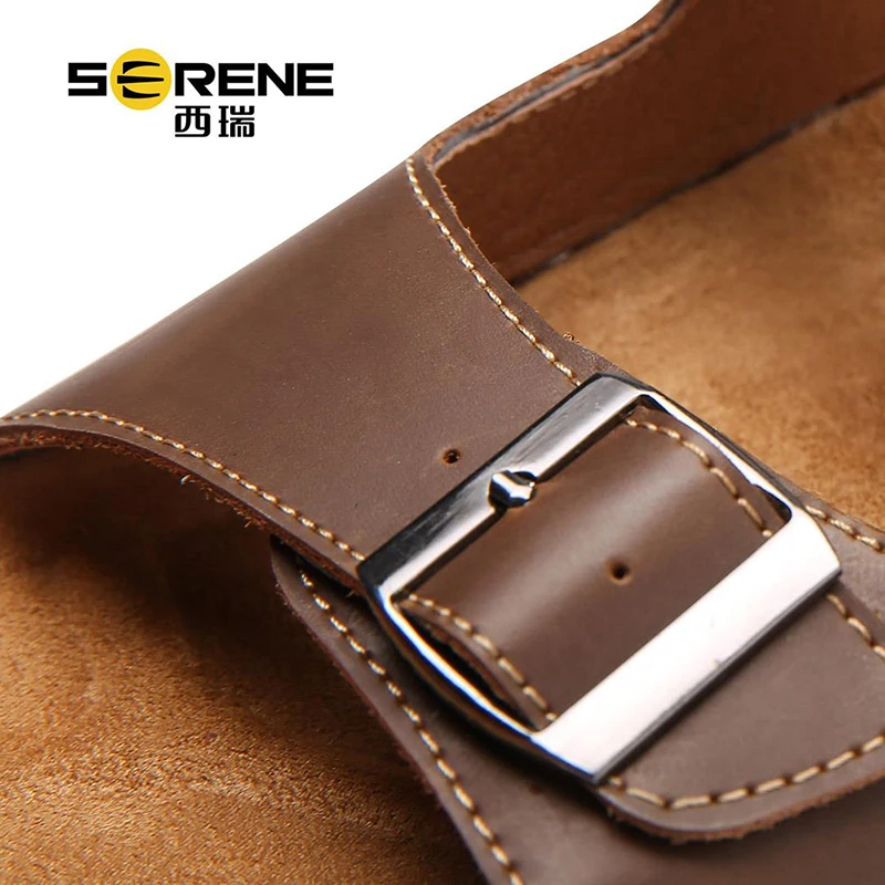Спокойный 2192 новые летние классические двойные пряжки мягкие Разделение кожа