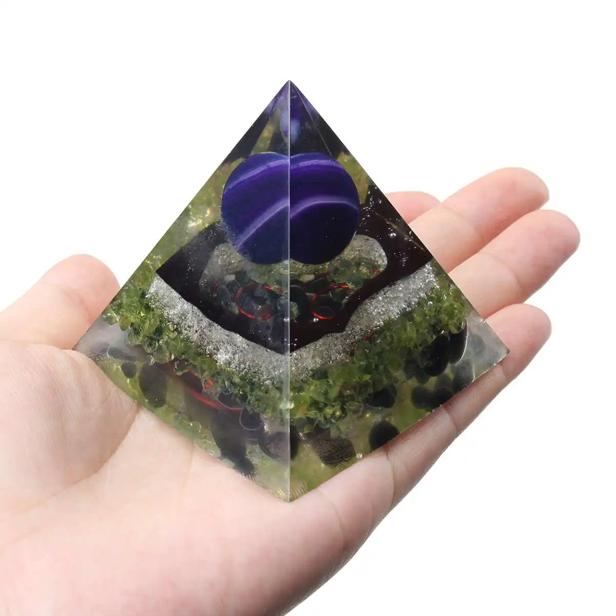 24 стиля Orgone Energy конвертер Orgonite Пирамида успокаивает камень душа, меняющий магнитное поле жизни Ювелирные изделия из смолы