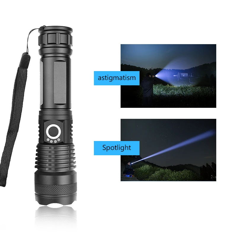 Высокая мощность фонарик cree xhp50 светодиодный USB зарядное устройство